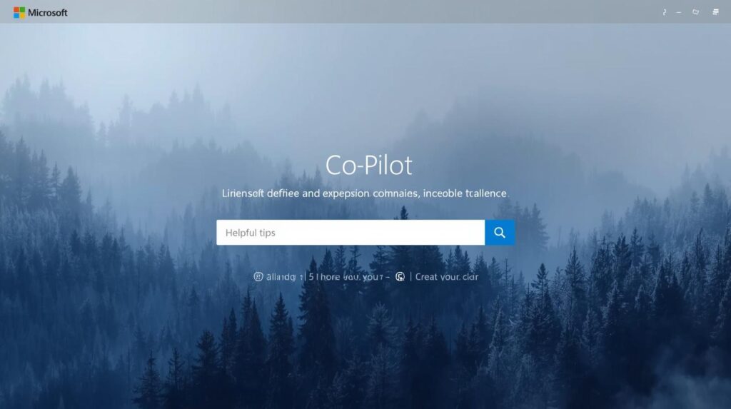 microsoft copilot home page screen shot